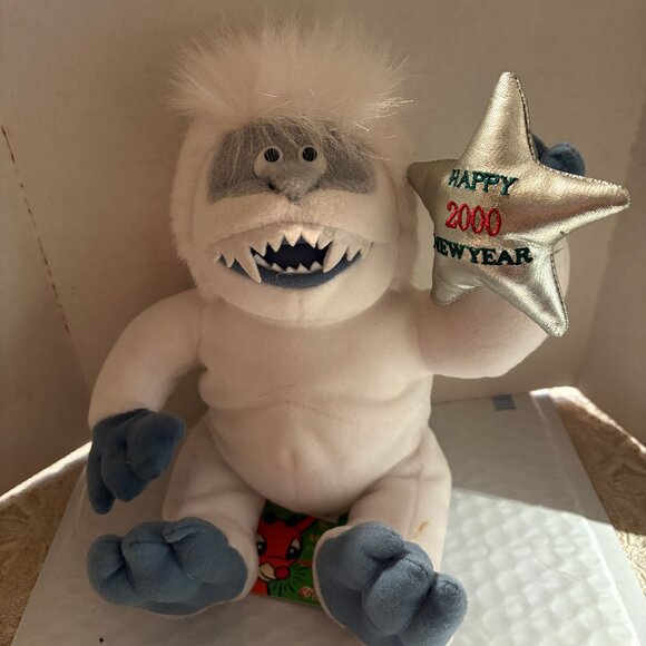 ABOMINABLE SNOWMAN Plush Rudolph Red Nosed Reindeer Misfit Toys Vtg NWT - Picture 1 of 5